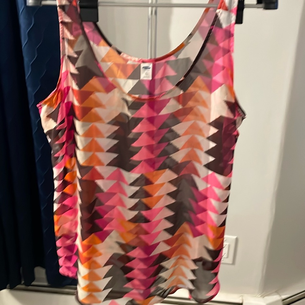 Old Navy sheer geo print tank